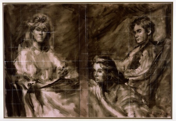 The Cooke Children, 1987 - brush study